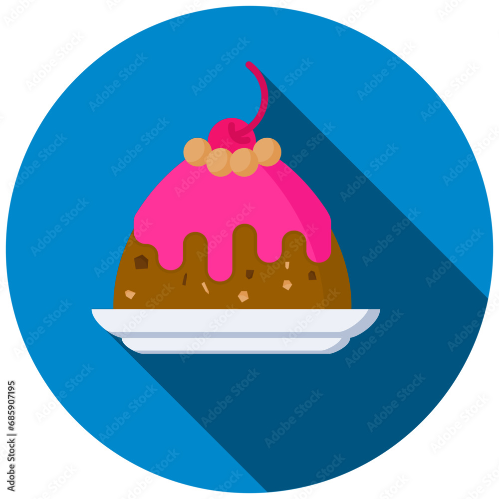 PuddIn Outlineg Icon In Rounded Flat Design Style Vector Illustration PuddIn Outlineg Icon In Rounded Flat Design Style Vector Illustration