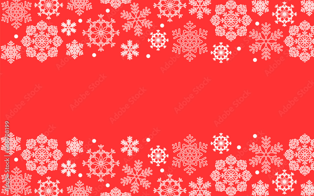 Christmas border with white snowflakes, vector Christmas border with white snowflakes, vector