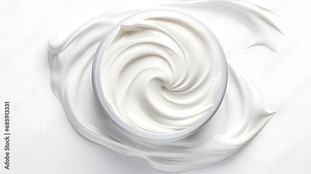 White cosmetic cream Isolated on White Background. Swatche. Grooming Products. Drop of liquid stroke With clipping path. Full depth of field. Focus stacking. White cosmetic cream Isolated on White Background. Swatche. Grooming Products. Drop of liquid stroke With clipping path. Full depth of field. Focus stacking.