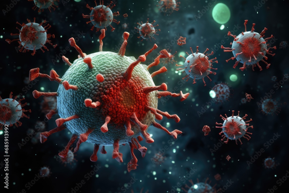 Virus, microscopic infectious agent, nucleic acid, rna dna