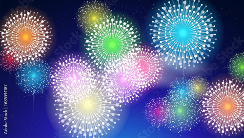 打ち上げ花火のベクター背景素材