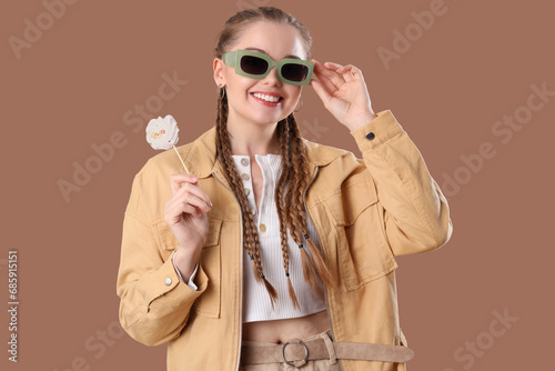Beautiful young happy woman...