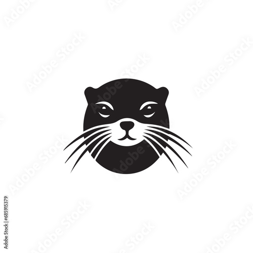 Otter in cartoon, doodle style. Isolated 2d vector illustration in logo, icon style, Eps 10, black and white. AI Generative © Alexey