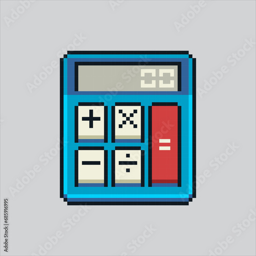 Pixel art illustration Calculator. Pixelated Calculator. Math Calculator
pixelated for the pixel art game and icon for website and video game. old school retro.