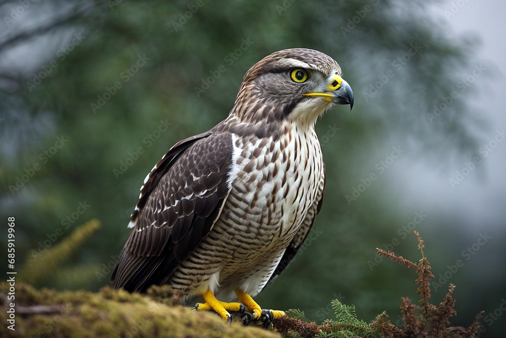 Obraz premium Northern goshawk bird ( Accipiter gentilis )