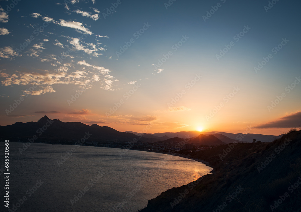 Fototapeta premium sunset in the mountains