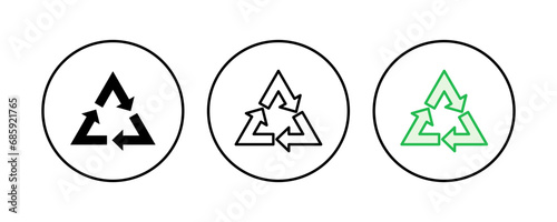 Recycle icon set. Recycling vector icon.