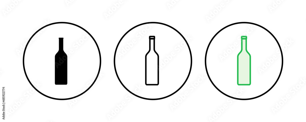 Bottle icon set. bottle vector icon Bottle icon set. bottle vector icon