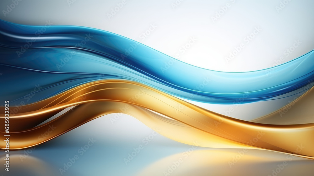 An abstract composition featuring elegant gold and blue waves creates a luxurious background with ample space for text placement.Generative AI An abstract composition featuring elegant gold and blue waves creates a luxurious background with ample space for text placement.Generative AI