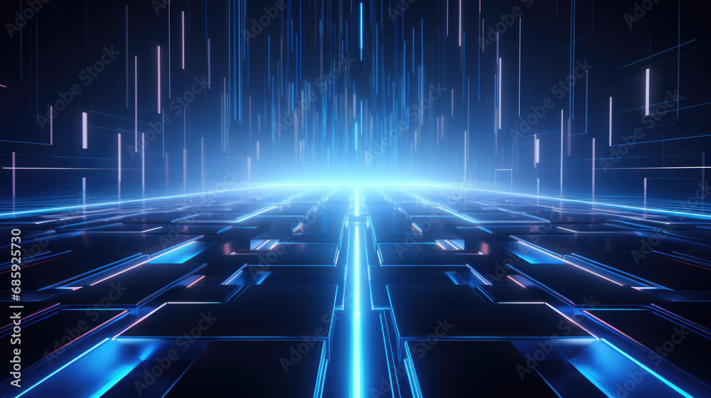 Futuristic Technology with Glowing Neon Lights Futuristic Technology with Glowing Neon Lights