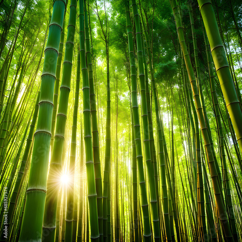 green bamboo forest © DragoNika