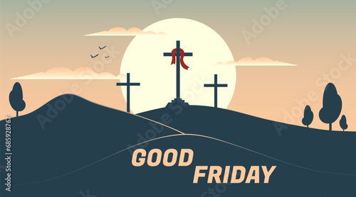 Long banner for Good Friday