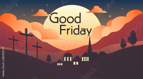 Long banner for Good Friday