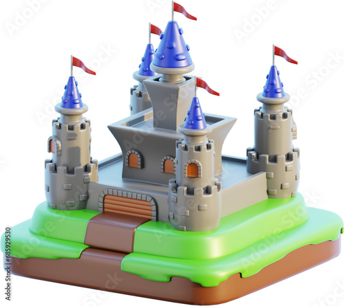 Castle 3D illustration photo