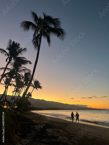 sunset on the beach