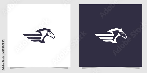 horse logo design vector