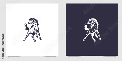 horse logo design vector