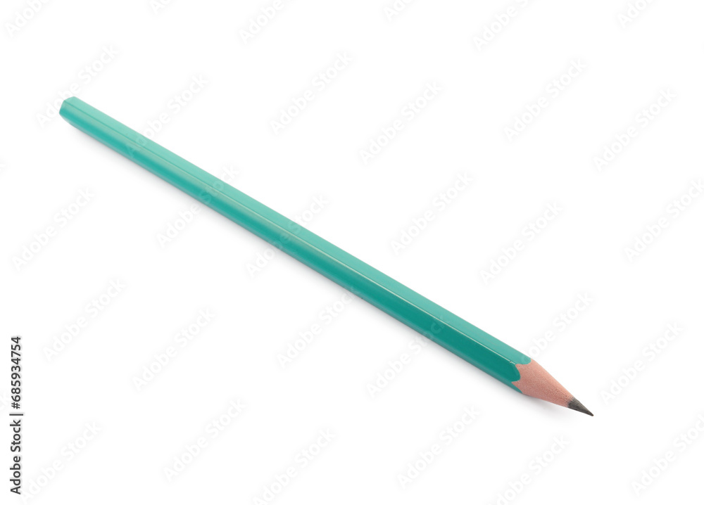 One sharp graphite pencil isolated on white One sharp graphite pencil isolated on white