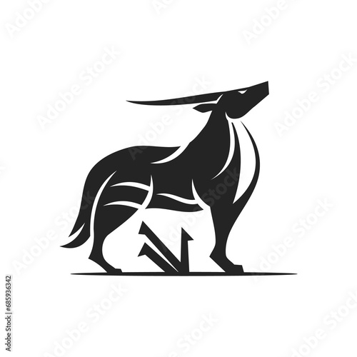 Oryx Logo template Isolated. Brand Identity. Icon Abstract Vector graphic