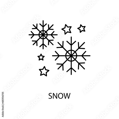 Snow concept line icon. Simple element illustration. Snow concept outline symbol design.