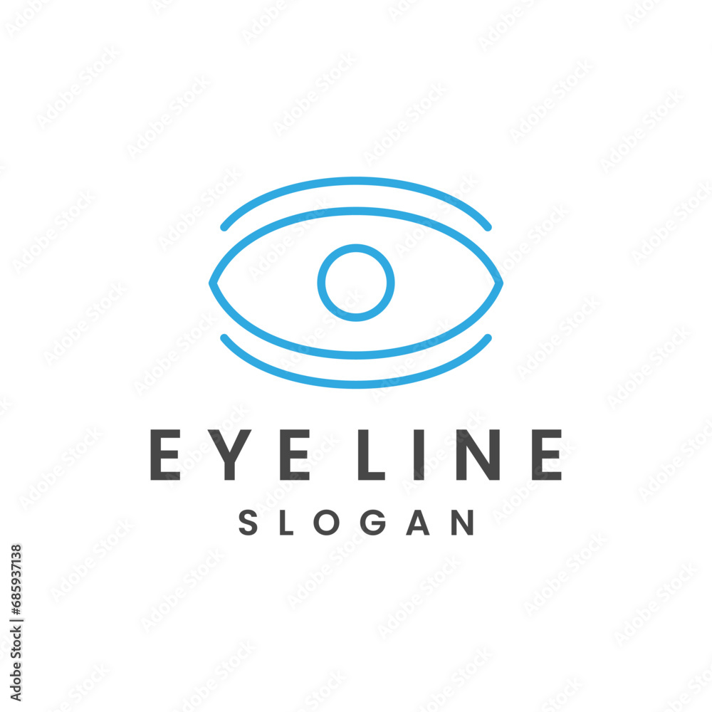 eye Logo Concept Design Template Element Vector Illustration.