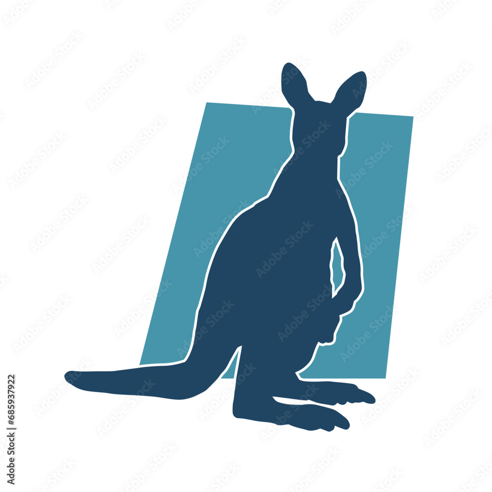 Silhouette of a kangaroo animal