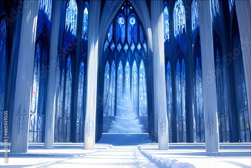 雪の国の聖堂ステンドグラス