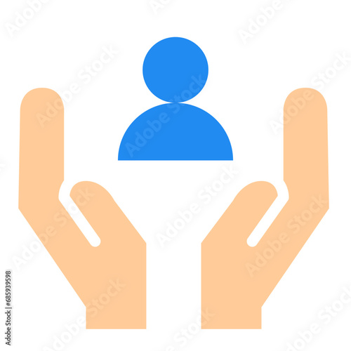 セキュリティ、守るを表すカラースタイルのアイコン