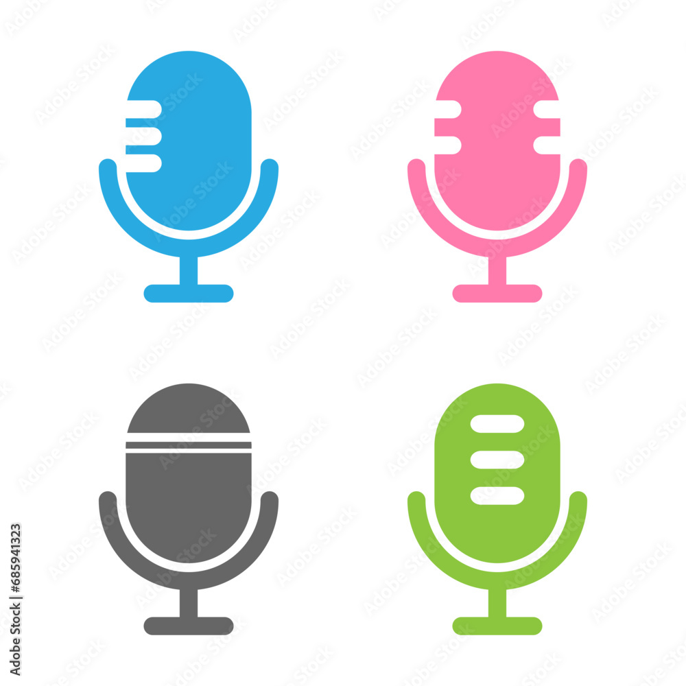 vector microphone icon set for various template vector microphone icon set for various template
