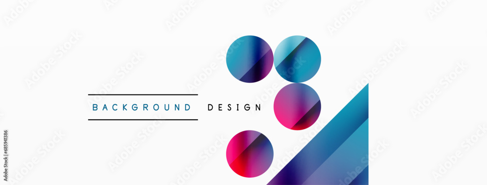Circles and diverse shapes converge, fashioning contemporary backdrop igniting creativity. Design for digital designs, presentations, website banners, social media posts