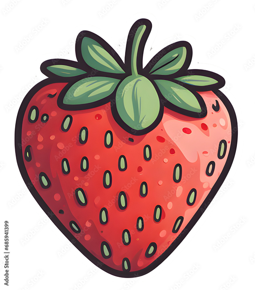 Obraz premium strawberry isolated on white background