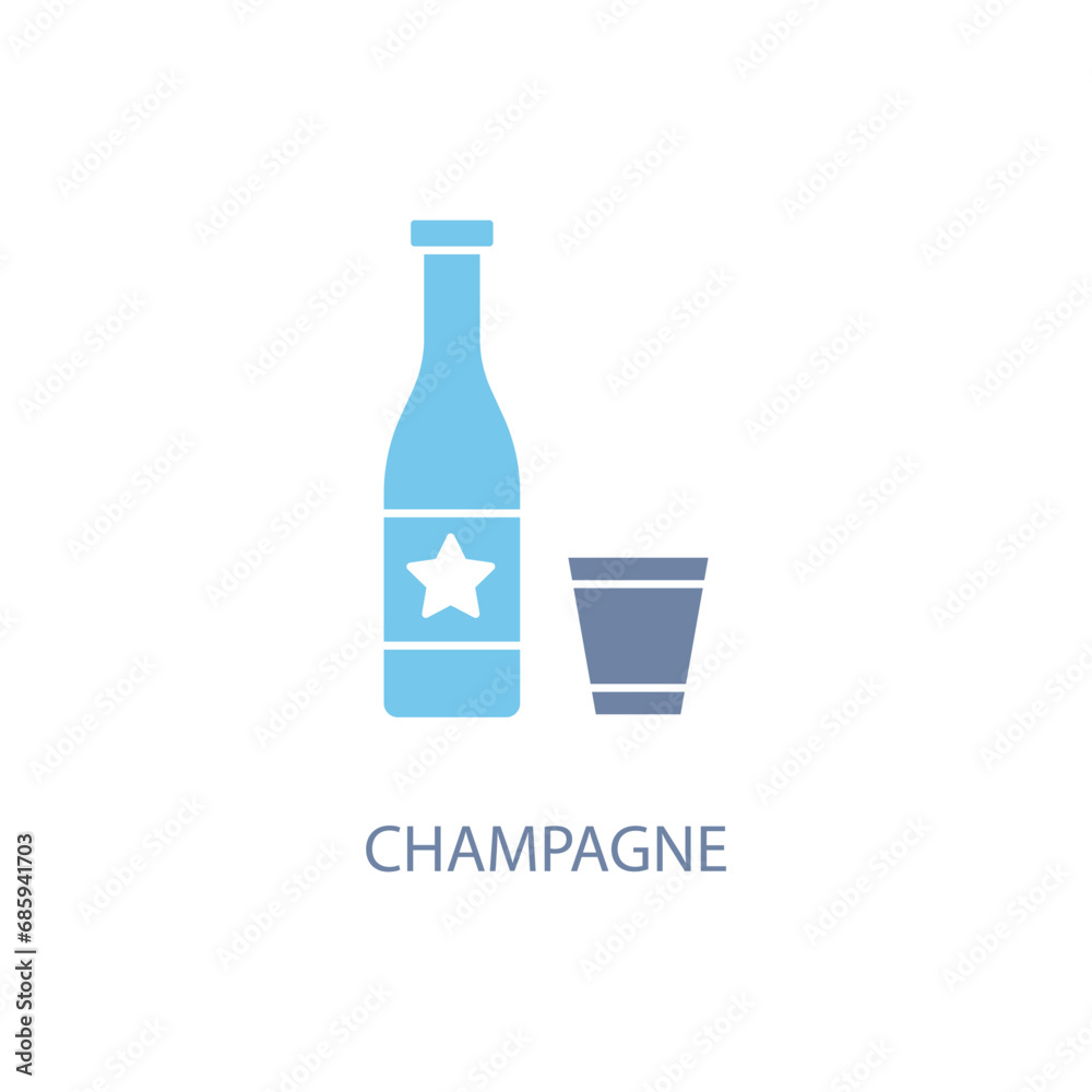 champagne concept line icon. Simple element illustration. champagne concept outline symbol design. champagne concept line icon. Simple element illustration. champagne concept outline symbol design.