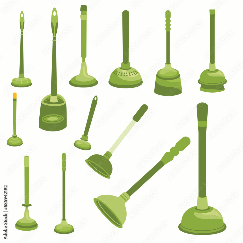 Naklejka premium set of green
