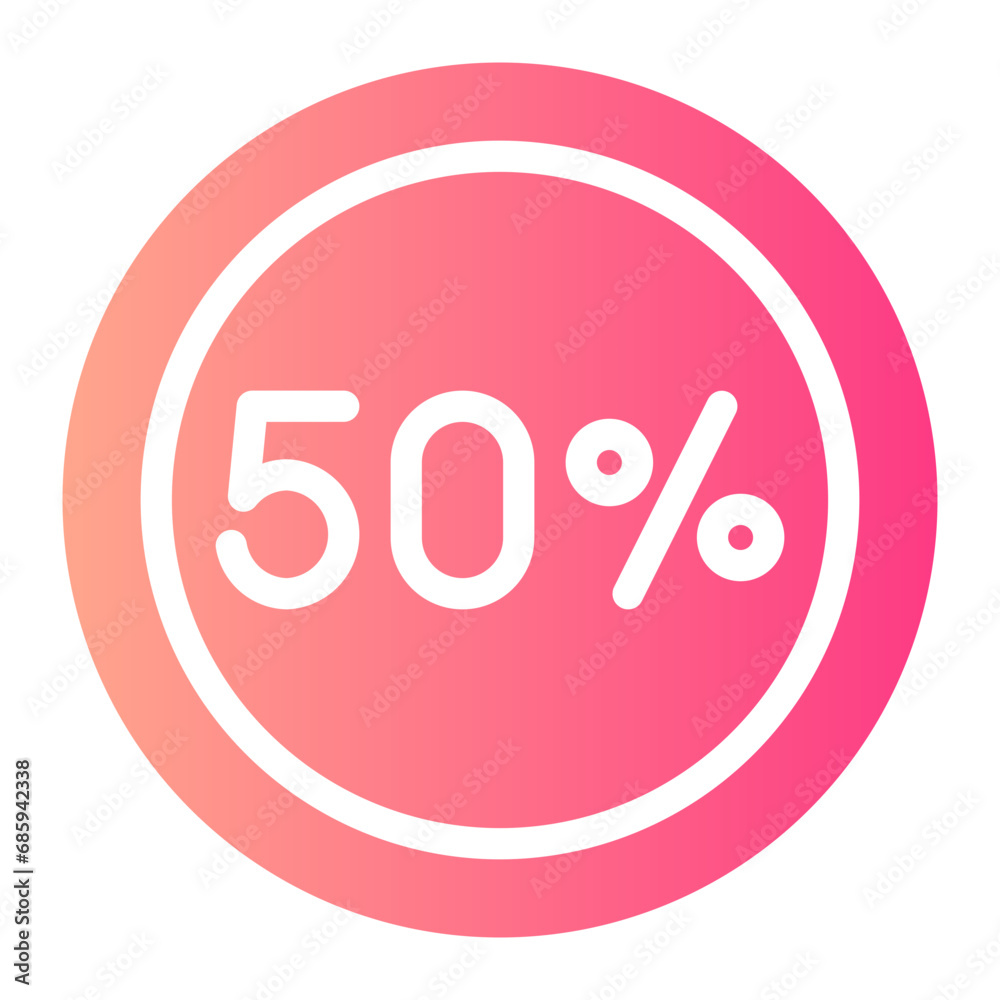 50 percent gradient icon 50 percent gradient icon