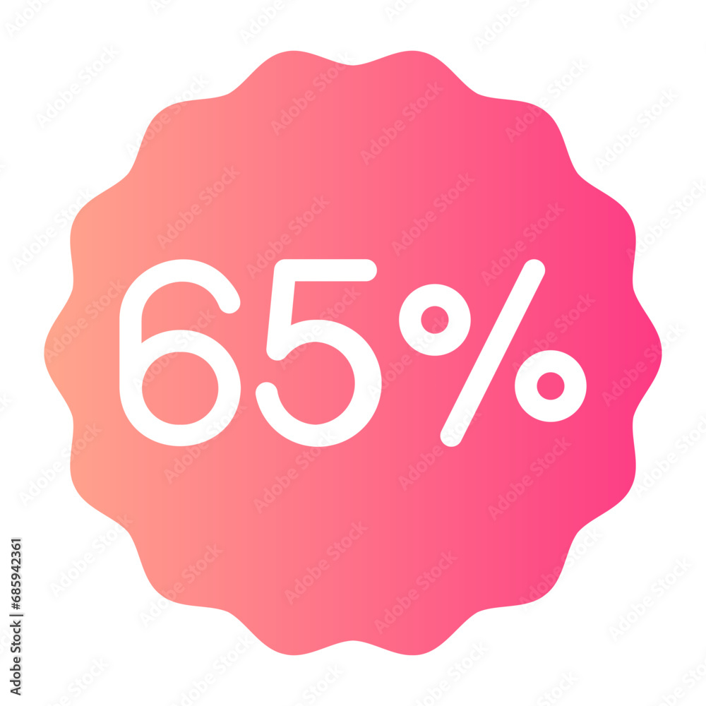 65 percent gradient icon