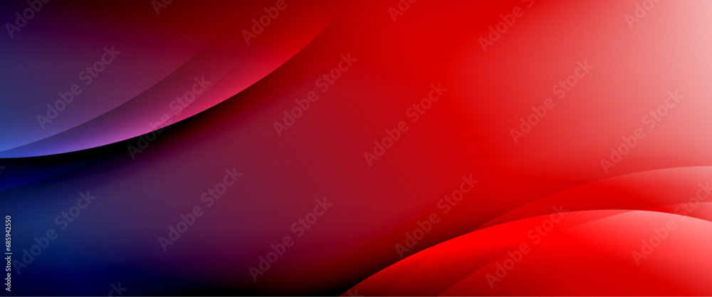 Dynamic flowing waves on gradient color background. Vector illustration For Wallpaper, Banner, Background, Card, Book Illustration, landing page - obrazy, fototapety, plakaty 