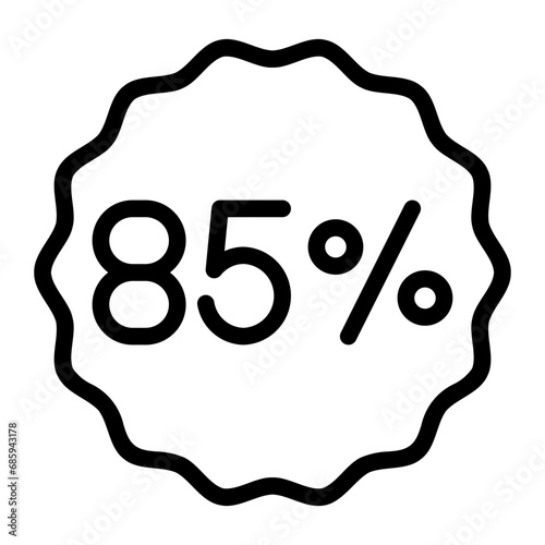 85 percent line icon