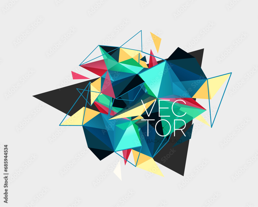 Triangle mosaic composition geometric abstract background, dynamic and structured visual experience Triangle mosaic composition geometric abstract background, dynamic and structured visual experience