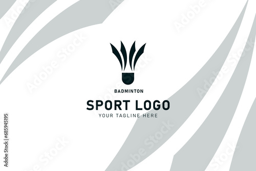 Badminton sport logo