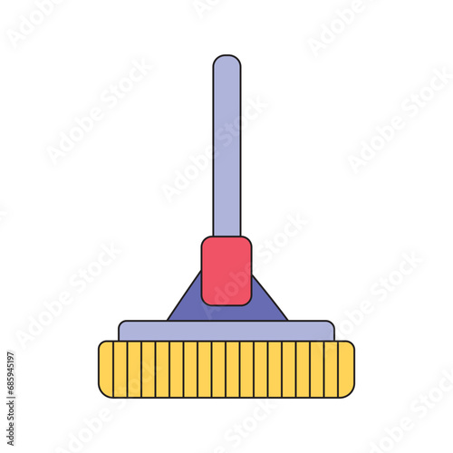 Cleaning equipment illustration. Cleansers and detergent in bottles, house cleaning tools and supplies for housework. Vector isolated design elements