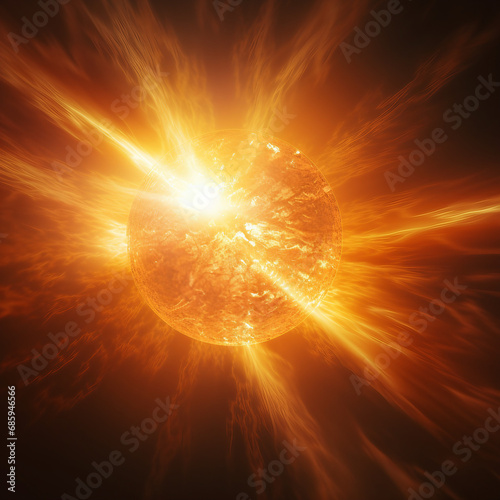 explosion of sun