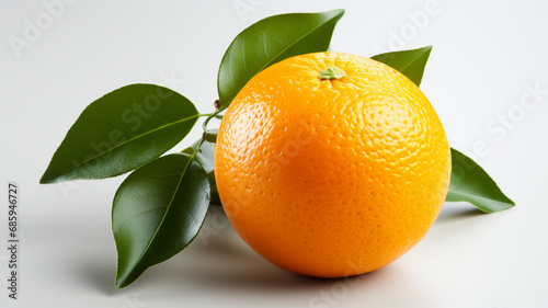 Orange on white surface