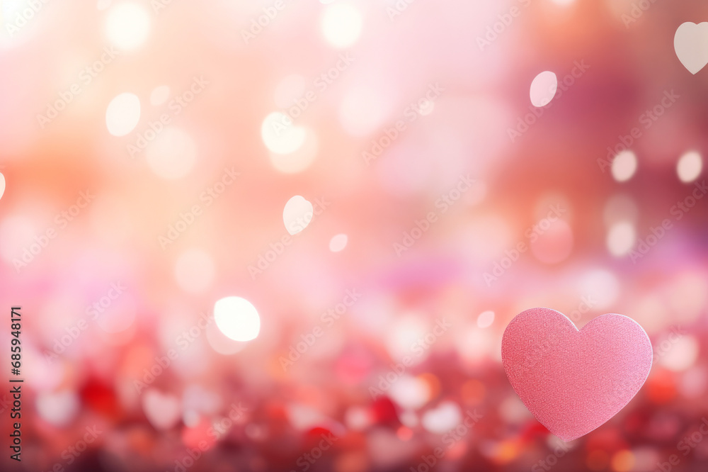 Pastel Pink Red hearts background