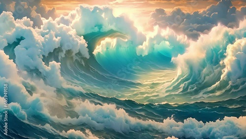 From birds view, Tempest Reef appeared swirling vortex endless storms. calm, turquoise waters gave chaotic symphony churning waves winds. midst this natural pandemonium, 2d animation photo