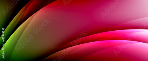 Dynamic flowing waves on gradient color background. Vector illustration For Wallpaper, Banner, Background, Card, Book Illustration, landing page