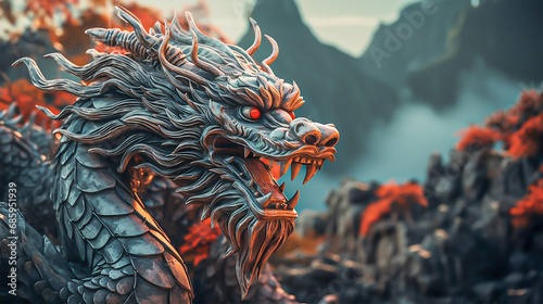 龍のイメージ - image of Chinese Dragon - No1-5 Generative AI photo