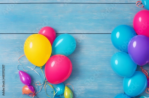 colorful balloons on the wall