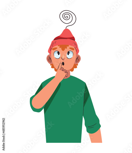 attention deficit hyperactivity disorder man cartoon