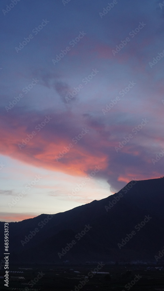 sunset in the mountains
