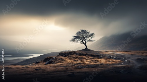 tree in the mountains